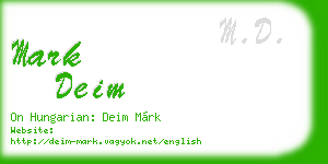mark deim business card